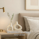 Kit Vaso Boho Minimalista Moderno Nórdico Rústico Escultura 2pçs
