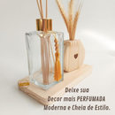 Difusor de Aromas em Madeira com Folhas de Trigo - Aromatizador Decorativo para Sala Quarto ou Lavabo