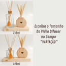 Difusor de Aromas em Madeira com Folhas de Trigo - Aromatizador Decorativo para Sala Quarto ou Lavabo