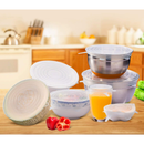 24 Pcs Tampa Silicone Elastica Reutilizável À Prova Sopa De Fugas Para Cozinha