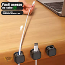 Kit Organizador Magnético de Cabos e Fios Autoadesivo – Suporte para USB, HDMI e Carregadores