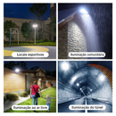 Kit1-4 Refletor com Sensor LED Holofote com Luz Fria Bivolt 100W Luminária Adequada para Iluminação