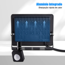 Kit1-4 Refletor com Sensor LED Holofote com Luz Fria Bivolt 100W Luminária Adequada para Iluminação