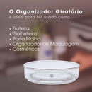 Organizador de Maquiagem Redondo de Acrílico Giratório 18cm Paramount Cosméticos Multiuso Galheteiro