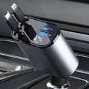 Carregador de carro retrátil 4 em 1 para iPhone e Android