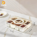 Caixa Organizadora de Alimentos Transparente para Geladeira Empilhável com Divisórias | Norale Home