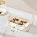 Caixa Organizadora de Alimentos Transparente para Geladeira Empilhável com Divisórias | Norale Home