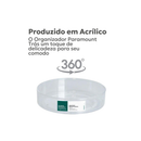 Organizador de Maquiagem Redondo de Acrílico Giratório 18cm Paramount Cosméticos Multiuso Galheteiro