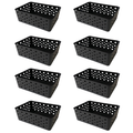 🧺 Kit 8 Cestos Organizadores Coloridos Multiuso Médio Empilhável 19x14x6,5 | Norale Home