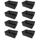 🧺 Kit 8 Cestos Organizadores Coloridos Multiuso Médio Empilhável 19x14x6,5 | Norale Home