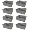 🧺 Kit 8 Cestos Organizadores Coloridos Multiuso Médio Empilhável 19x14x6,5 | Norale Home