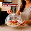 Tampa Para Forno Microondas Anti Sujeira Respingo Válvula e Alça Conserva Quente Protetor Alimento Geladeira