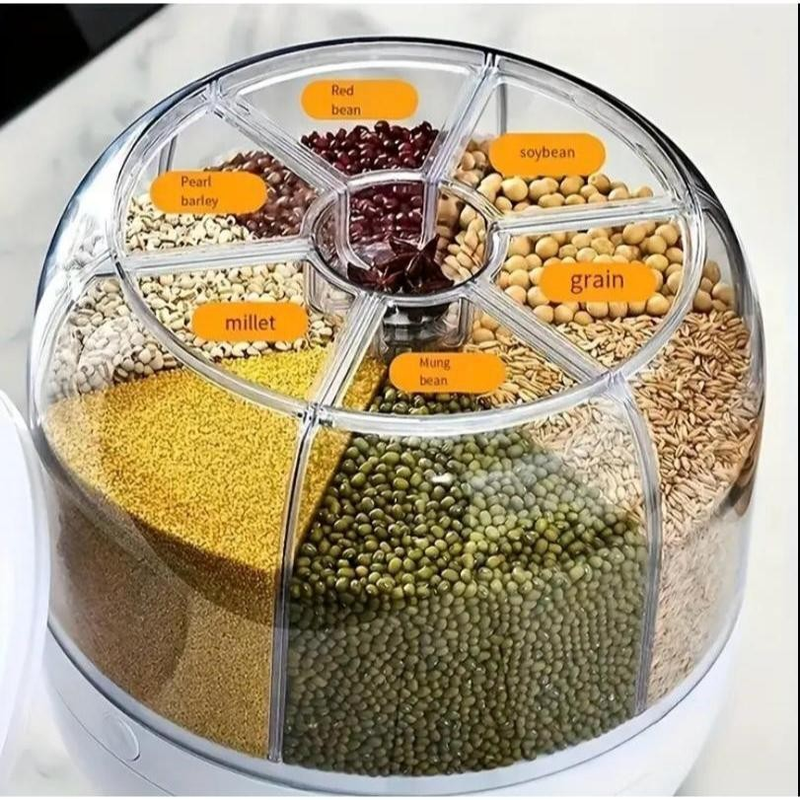 Dispenser Porta Cereais Redondo Giratório 360 Alimentos Pote