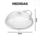 Tampa Para Forno Microondas Anti Sujeira Respingo Válvula e Alça Conserva Quente Protetor Alimento Geladeira