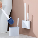 2 em 1 Escova de Silicone para Vaso Sanitário - Base de Banheiro Privada, Alta Eficiência