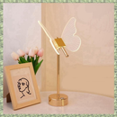 Candeeiro de mesa borboleta, luz noturna nórdica para quarto bivolt 3cors - Presente de Natal