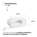 Kit 1 ou 5 Tomada Inteligente Wi-fi 2.4 GHz 110v/220v Bivolt Branco Cod: 291990617 Neo Avant